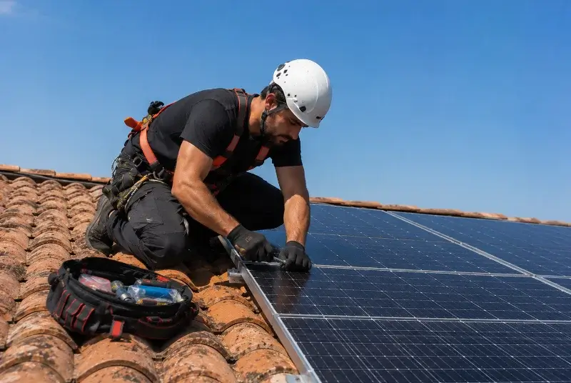 Maintenance et monitoring de panneaux solaires à Nantheuil