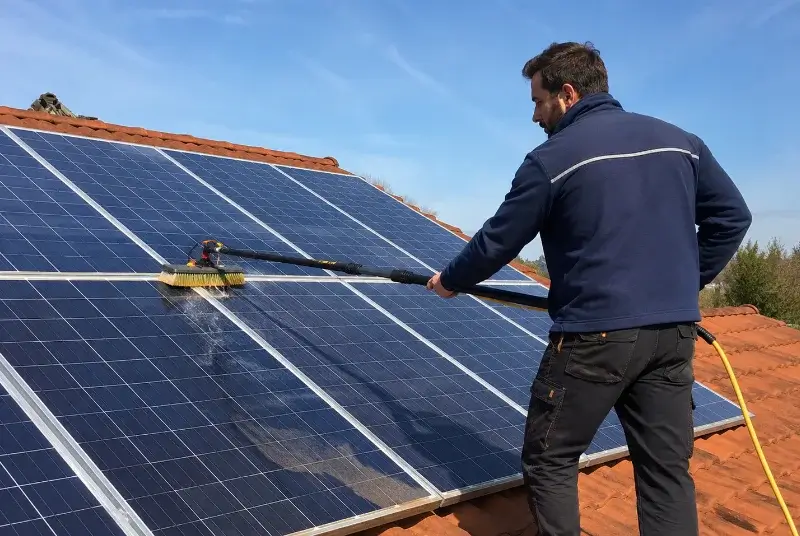 Nettoyage et entretien de panneaux solaires à Nantheuil